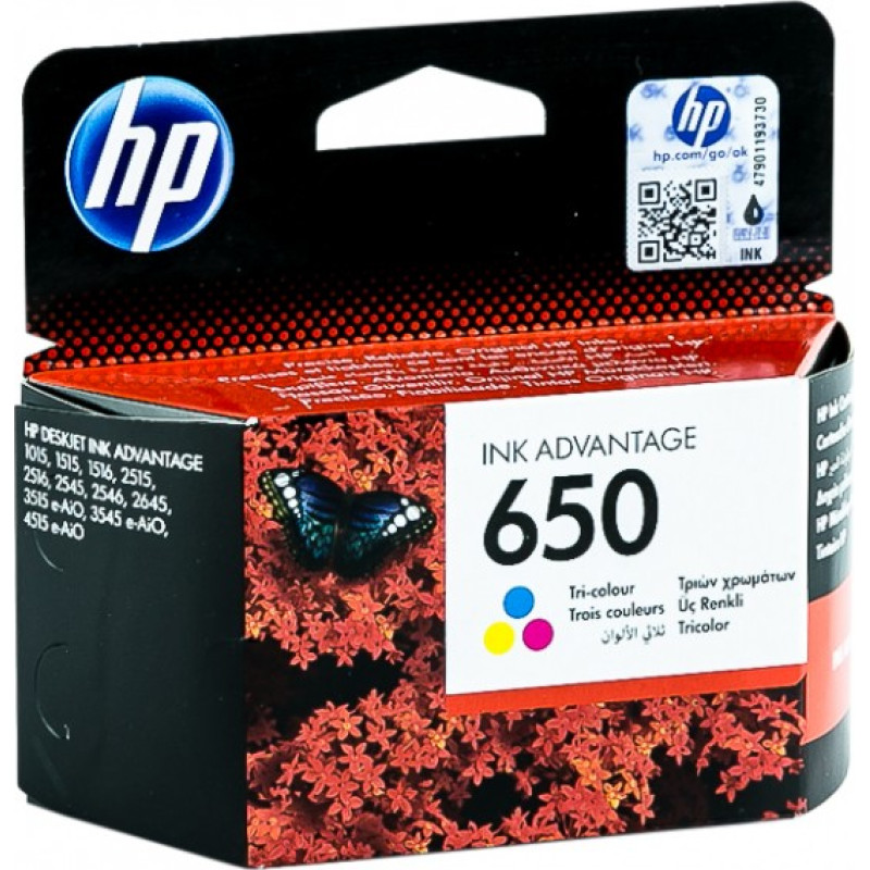 Hewlett-Packard Ink Cartridge HP No.650 (CZ102AE) CMY 200p. OEM