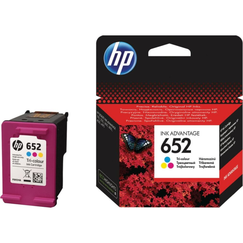 Hewlett-Packard Ink Cartridge HP No.652 (F6V24AE) CMY 200p. OEM