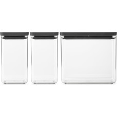 Brabantia uzglabāšanas kārbu komplekts Tasty+, 3 gab., Dark Grey - 230707