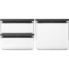 Brabantia uzglabāšanas kārbu komplekts Tasty+, 3 gab.,  Dark Grey - 230783