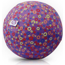 Bubabloon lateksa balons ar auduma pārvalku, Circles Purple - 040376