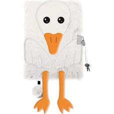 Bambino My Little Friend Goose Hairy Diary with padlock A5 96K 9040