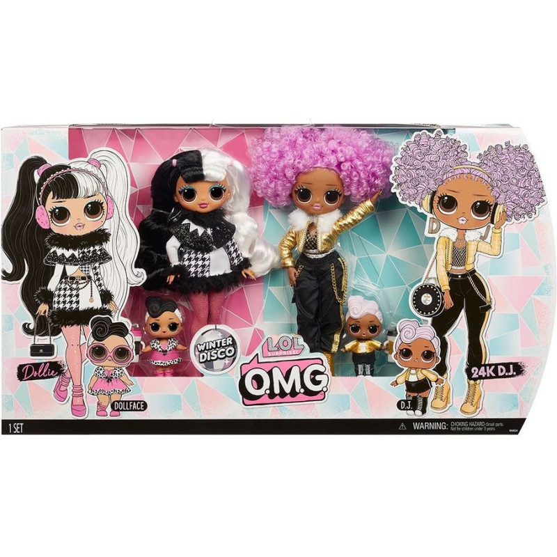 Lol Surprise 426165-INT L.O.L. Surprise OMG Winter Disco 2 pack- Dollie & 24K DJ
