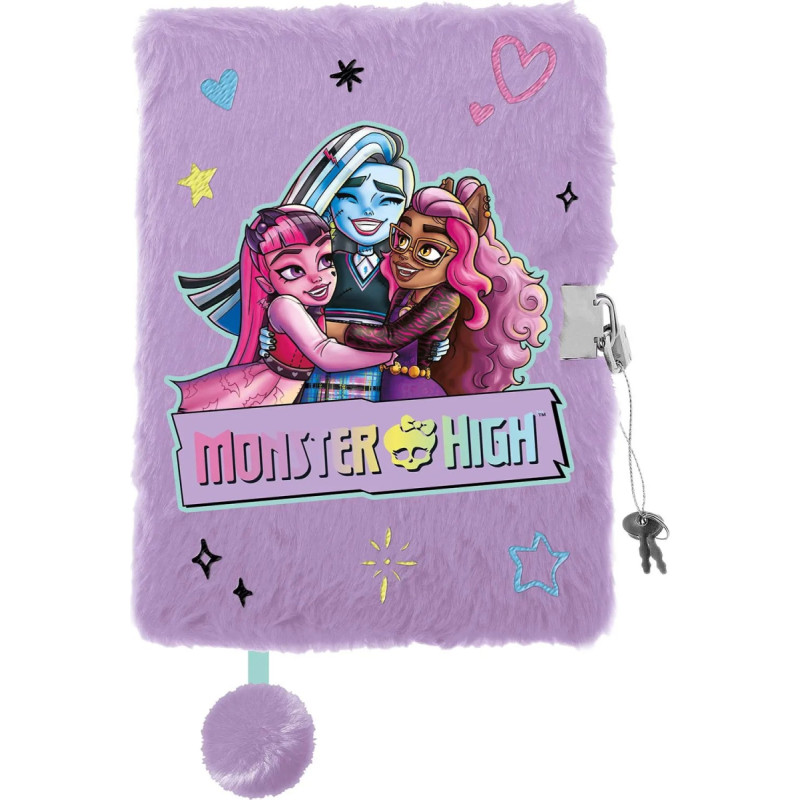 Bambino Monster High Hairy Diary with padlock A5 96K 1433