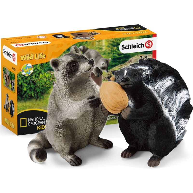 Schleich 42532 Orzechowe Psoty Szop Pracz Skunks Wild Life