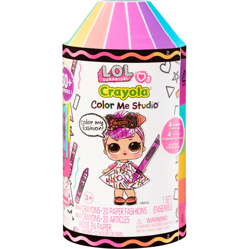 Lol Surprise 505273-EUC L.O.L. Surprise Loves CRAYOLA Color Me Studio Asst in PDQ