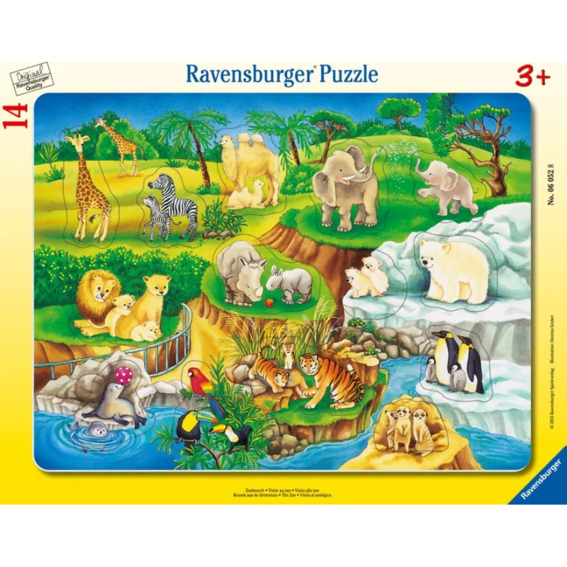Ravensburger Puzzle The Zoo 14pc Frame Puzzle 6052