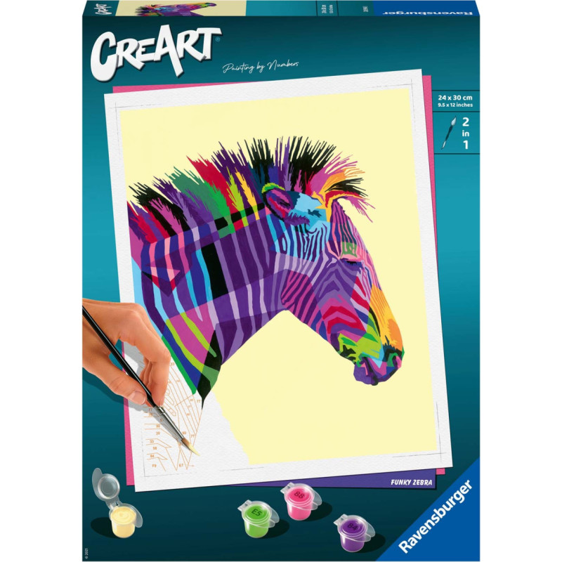 Creart PBN: Funky Zebra 28994