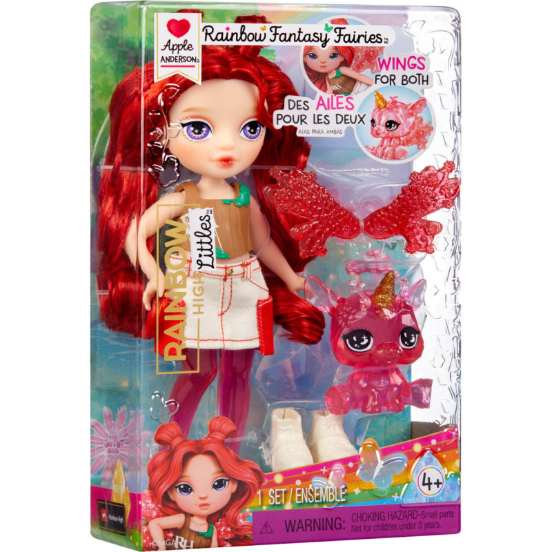 Rainbow High 543381-EUC Rainbow High Littles Rainbow Fantasy Fairies Doll- Apple (Red)