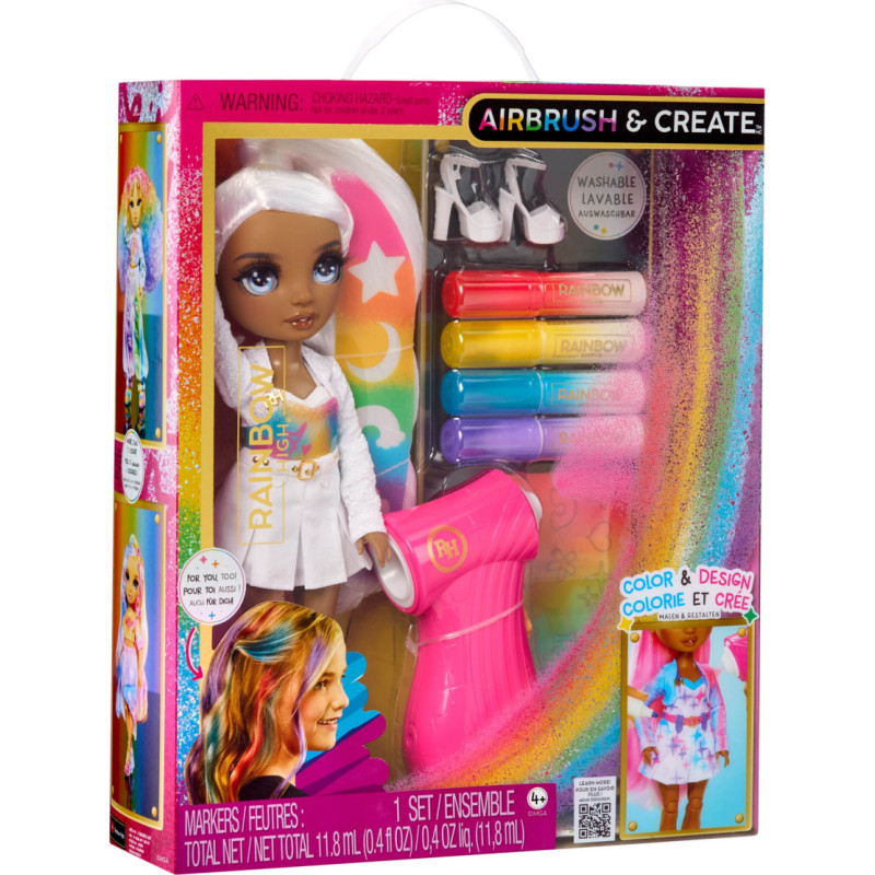 Rainbow High 543367-EUC Rainbow High Air Brush & Create Fashion Dolls - Grey Eyes