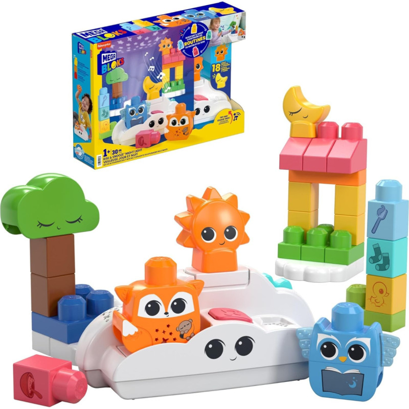 Mattel Mega Bloks Rise and Snooze Night Light HTH43