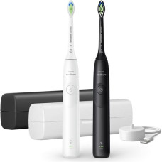 Sonicare PHILIPS 5300 Sonic elektriskās zobu birstes, 2 gab., balta un melna - HX7109/01