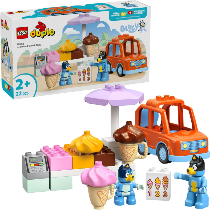 Lego Duplo Bluey Ice Cream Trip With Bluey 10458