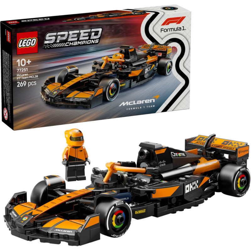 Lego Speed Champions Mclaren F1 Team Mcl38 Race Car 77251