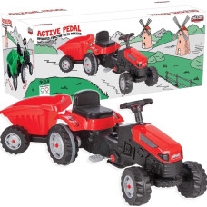 Pilsan Traktor na Pedały z Przyczepką Czerwony 07316