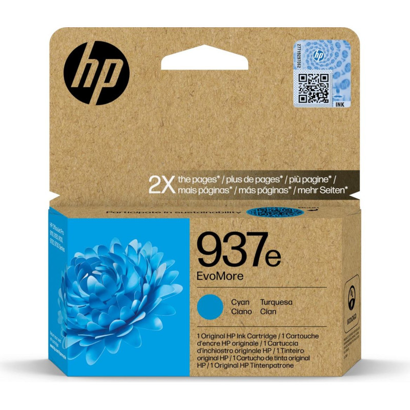 Hewlett-Packard Ink Cartridge HP Ink No.937E (4S6W6NE) CY 1650p. OEM