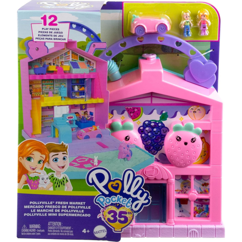 Mattel Polly Pocket Pollyville Fresh Market Playset HRD45