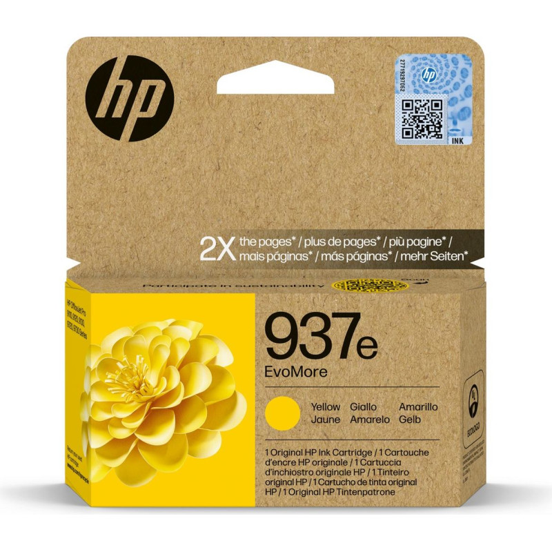 Hewlett-Packard Ink Cartridge HP Ink No.937E (4S6W8NE) YL 1650p. OEM