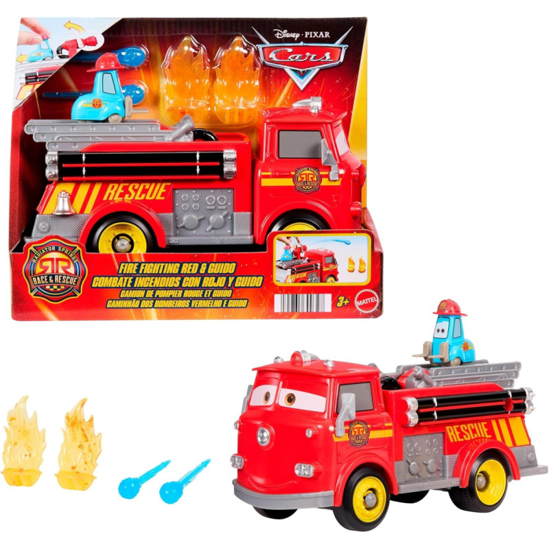 Mattel Disney Pixar Cars Race & Rescue Red and Guido Playset JFL54
