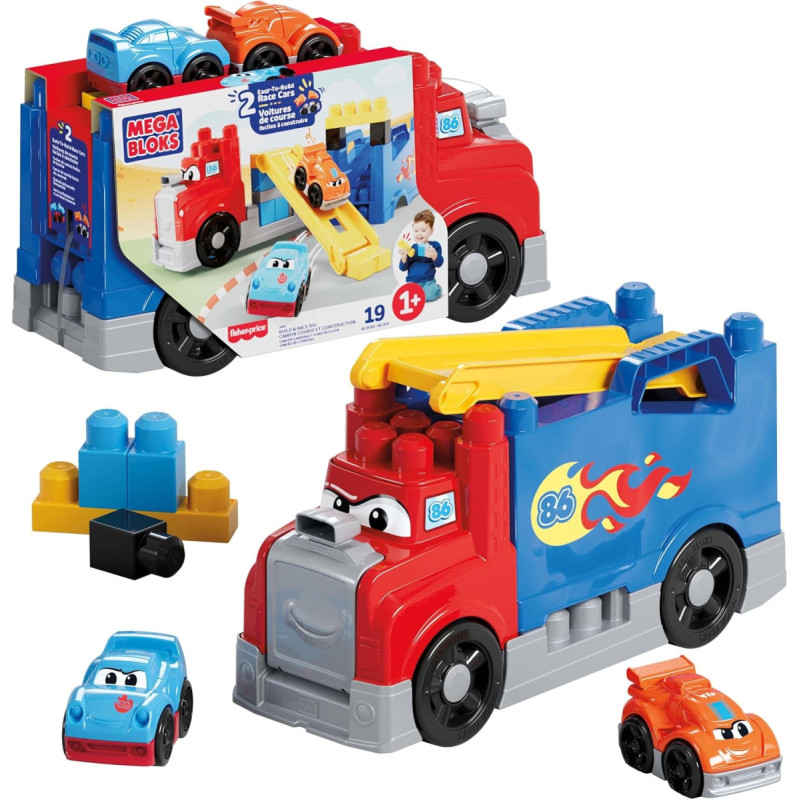 Mattel MEGA BLOKS First Builders Build & Race Rig JFR29