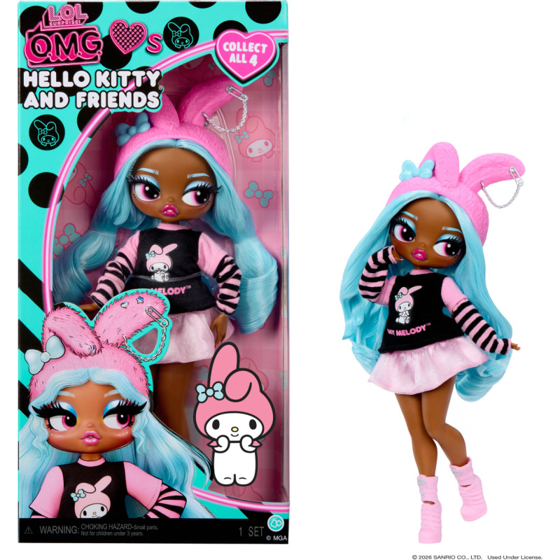 Lol Surprise L.O.L. Surprise O.M.G. Loves Hello Kitty & Friends My Melody 249887-EUC