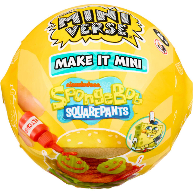 Mga S Miniverse MGAs Miniverse-Mini Spongebob PDQ 599296-EUC